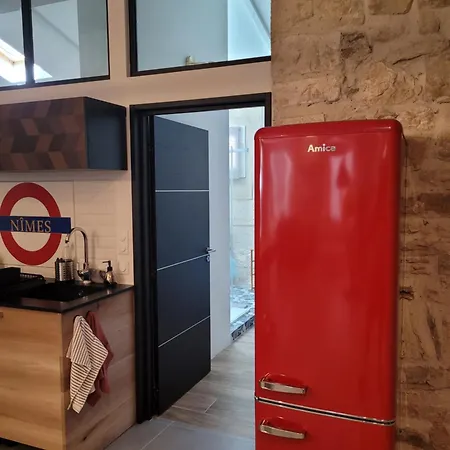 Appartement Loft D'artiste Atypique, Climatise,90 M2 , Hypercentre Arenes 6 Pers Nîmes