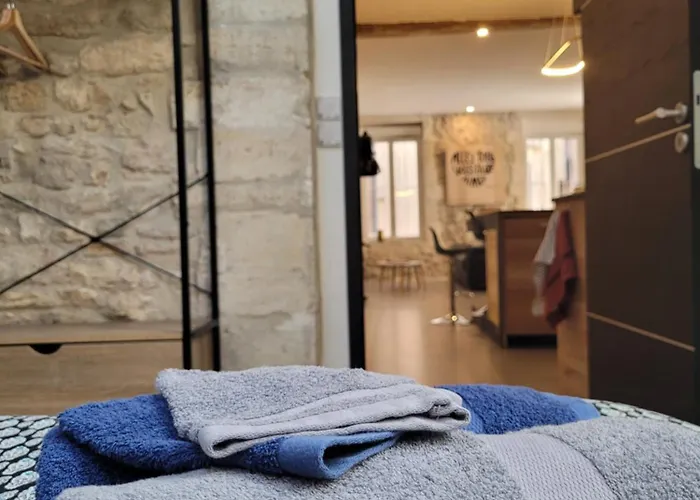 Loft D'Artiste Atypique, Climatise,90 M2 , Hypercentre Nimes Arenes 6 Pers アパート